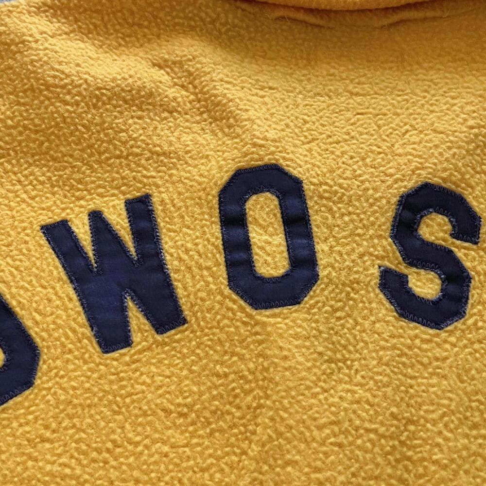 Vintage Wilson Fleece Full Zip Jacket Sz 42 Circa 60s-80s OWOSSO Swim - ZIP FLAW - Picture 13 of 15